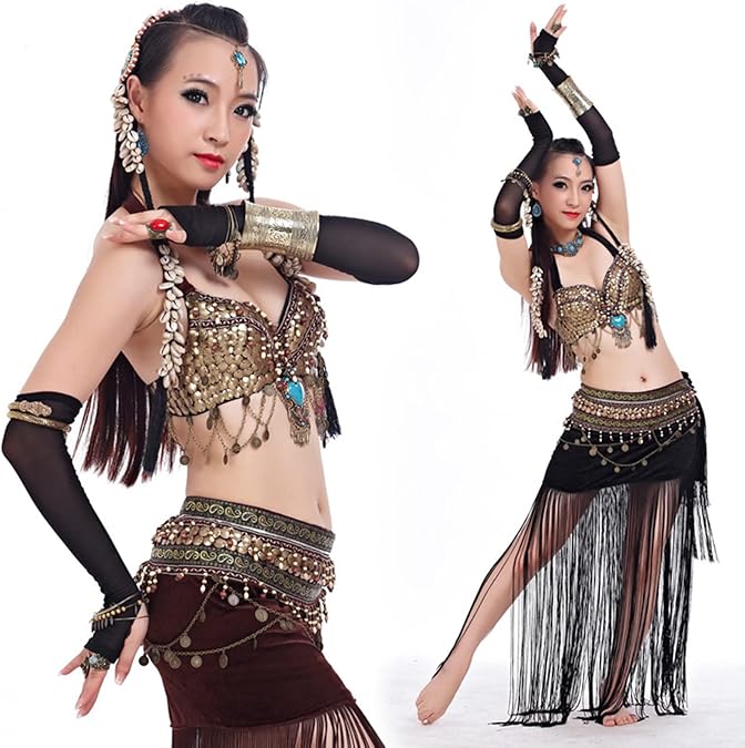 SONNYX 2 PCS Cuff Bracelets for Women Vintage Ethnic Wide Open Chunky Gold Silver Wrist Cuff Warp Bracelets for Cosplay or Belly Dance - Image 7