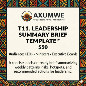 T11. LEADERSHIP SUMMARY BRIEF TEMPLATE™