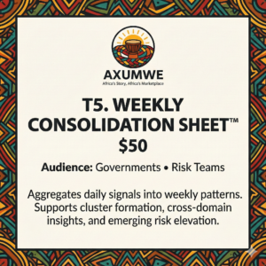 T5. WEEKLY CONSOLIDATION SHEET™