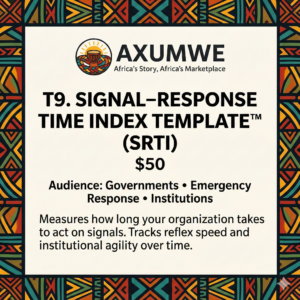 T9. SIGNAL–RESPONSE TIME INDEX TEMPLATE™ (SRTI)