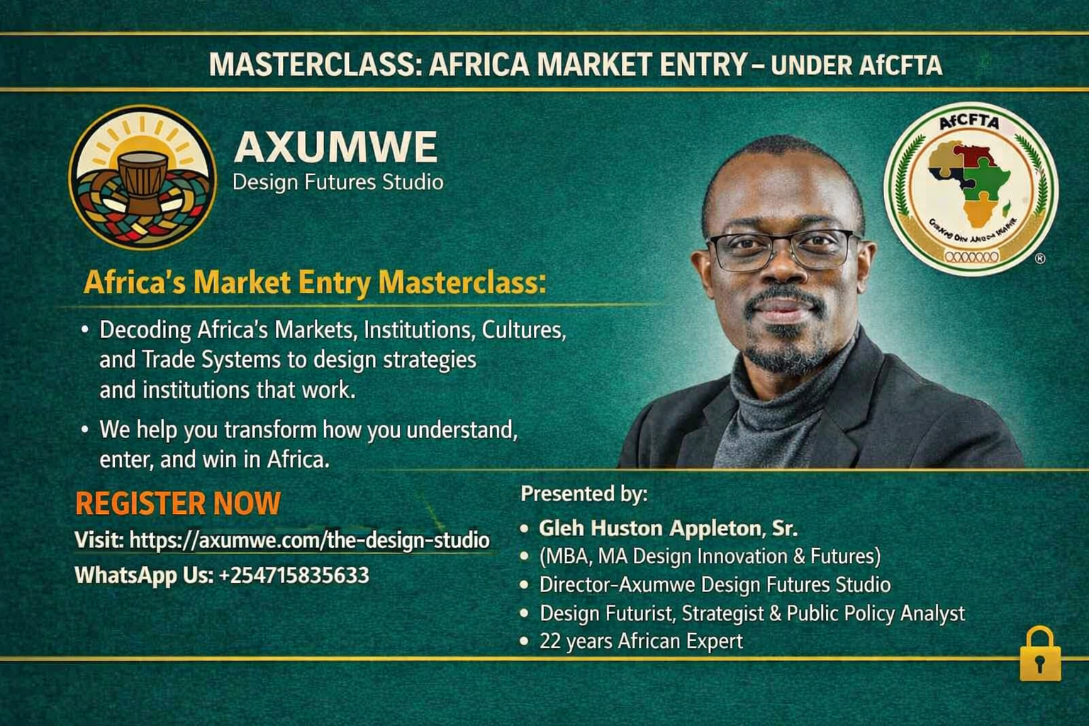Masterclass - AFRICA MARKET ENTRY UNDER AfCFTA
